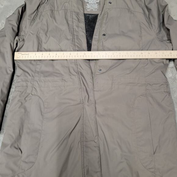 L.L. Bean Women’s Parka Coat Light Brown Hooded Full Zip Size Medium - Picture 5 of 10